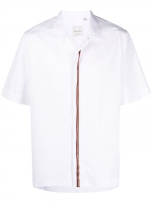 Рубашка с короткими рукавами и заостренным воротником PAUL SMITH. Цвет: белый