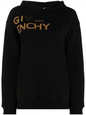 Худи с вышитым логотипом Givenchy. Цвет: черный