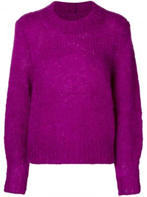 Укороченный свитер крупной вязки Isabel Marant. Цвет: розовый