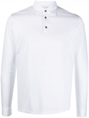 Рубашка поло с длинными рукавами Xacus. Цвет: белый