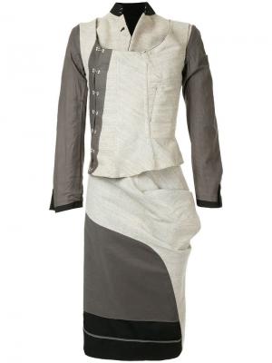 Многослойный костюм с юбкой Comme Des Garçons Pre-Owned. Цвет: черный
