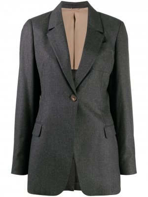 Пиджак на пуговице Brunello Cucinelli. Цвет: серый