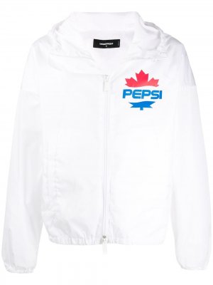 Спортивная куртка с логотипом Dsquared2. Цвет: белый