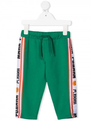 Спортивные брюки с логотипом Mini Rodini. Цвет: зеленый
