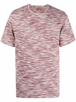 Abstract-stripe cotton T-shirt Missoni. Цвет: красный