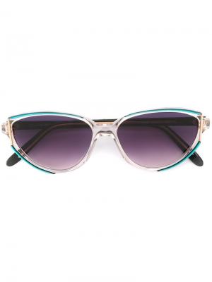 Солнцезащитные очки в овальной оправе Givenchy Pre-Owned. Цвет: синий
