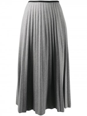 Плиссированная юбка миди Moncler. Цвет: серый