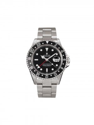 Наручные часы GMT Master II pre-owned 40 мм 1999-го года Rolex. Цвет: черный