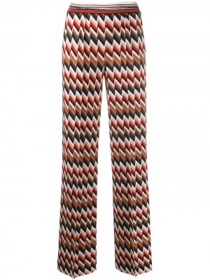 Трикотажные брюки с узором зигзаг Missoni. Цвет: нейтральные цвета