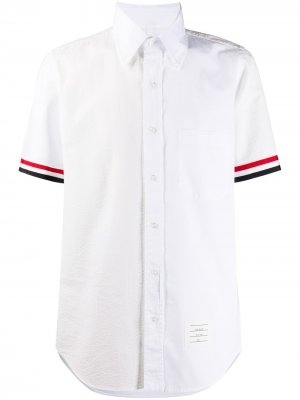 Рубашка с короткими рукавами и полосками RWB Thom Browne. Цвет: белый