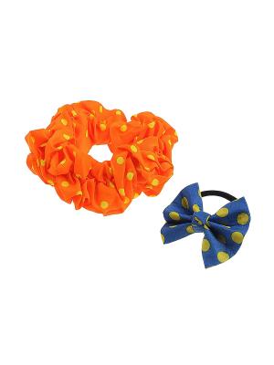 Комплект резинок для волос Gusachi. Цвет: оранжевый, желтый, синий