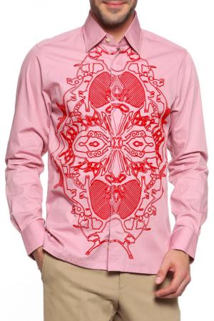 Рубашка Christian Lacroix. Цвет: грязно-розовый, красный принт