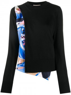Джемпер со вставкой Emilio Pucci. Цвет: черный