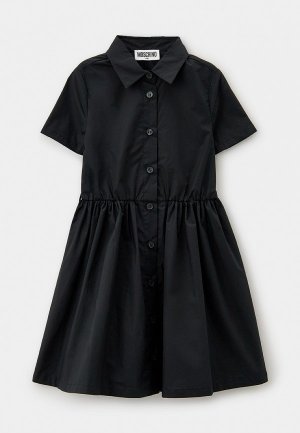 Платье Moschino Kid. Цвет: черный