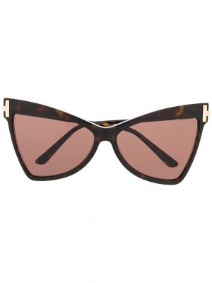 Солнцезащитные очки Tallulah TOM FORD Eyewear. Цвет: коричневый