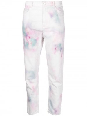 Укороченные брюки с абстрактным принтом Isabel Marant Étoile. Цвет: белый