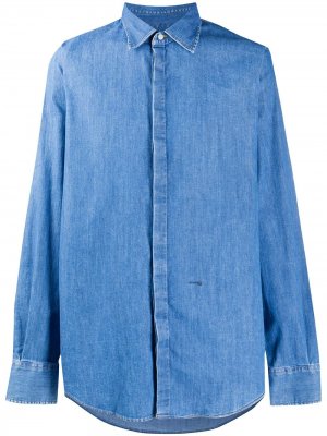 Джинсовая рубашка на пуговицах Dsquared2. Цвет: синий