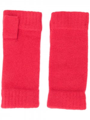 Кашемировые перчатки-митенки N.Peal. Цвет: красный