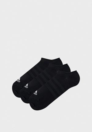 Носки 3 пары adidas. Цвет: черный