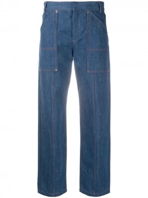 Укороченные джинсы прямого кроя Chloé. Цвет: синий