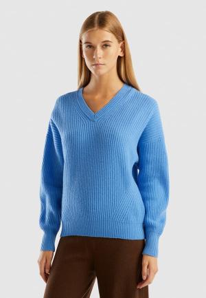 Пуловер United Colors of Benetton. Цвет: голубой