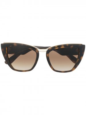 Солнцезащитные очки в оправе кошачий глаз Dolce & Gabbana Eyewear. Цвет: коричневый