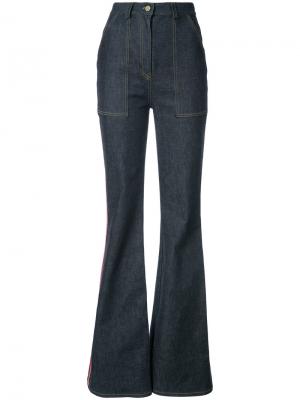 Расклешенные джинсы с лампасами Dvf Diane Von Furstenberg. Цвет: синий