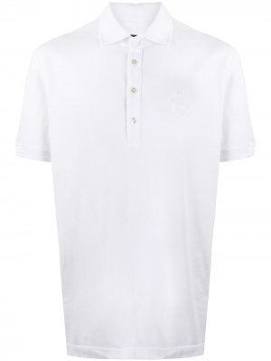 Рубашка поло с вышитым логотипом Dolce & Gabbana. Цвет: белый