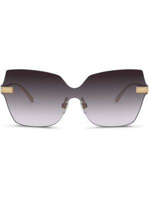 Солнцезащитные очки с логотипом Dolce & Gabbana Eyewear. Цвет: серый
