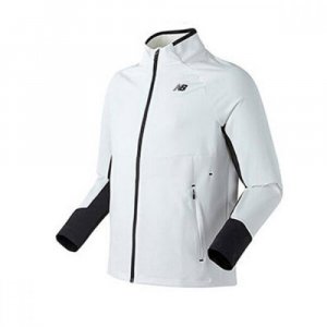 [] Мужская сезонная куртка на молнии AMJ01301 с воротником-стойкой NBMDA26001 Цвет слоновой кости New Balance