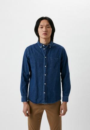 Рубашка джинсовая Wood. Цвет: синий