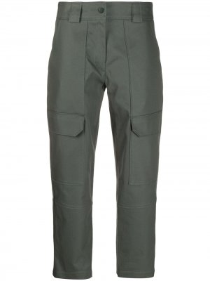 Укороченные брюки карго Yves Salomon. Цвет: зеленый