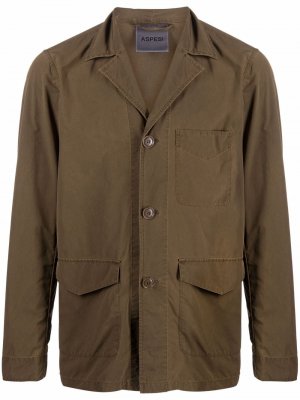 Куртка-рубашка с длинными рукавами Aspesi. Цвет: коричневый