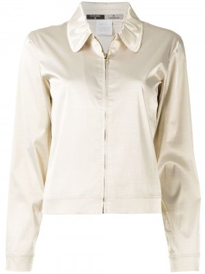Атласная куртка 1999-го года Chanel Pre-Owned. Цвет: золотистый