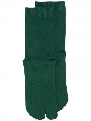 Носки Tabi Maison Margiela. Цвет: зеленый