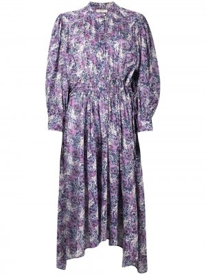 Платье-рубашка с цветочным принтом Isabel Marant Étoile. Цвет: синий