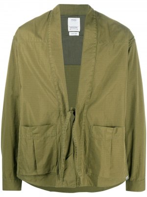 Куртка-рубашка с завязками visvim. Цвет: зеленый
