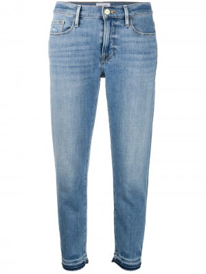 Укороченные джинсы скинни с заниженной талией FRAME. Цвет: синий