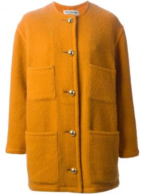 Однобортное пальто Guy Laroche Pre-Owned. Цвет: желтый
