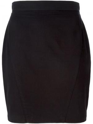Мини юбка с завышенной талией Thierry Mugler Vintage. Цвет: черный