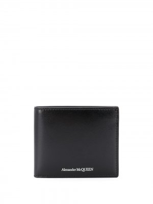 Бумажник с логотипом Alexander McQueen. Цвет: черный