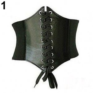 Сексуальный винтажный корсет из искусственной кожи с широким поясом на шнуровке Корректирующее белье для тела OLO