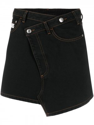 Деконструированная юбка мини Gcds. Цвет: черный