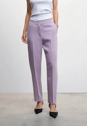 Брюки Mango. Цвет: фиолетовый