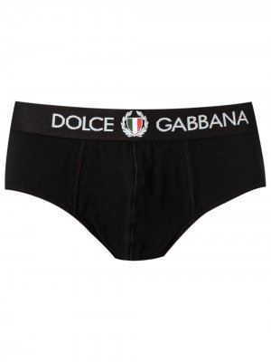 Logo embroidered briefs Dolce & Gabbana. Цвет: черный