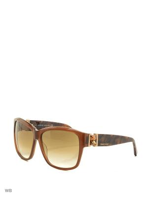 Солнцезащитные очки SK 0020 45F Swarovski. Цвет: коричневый