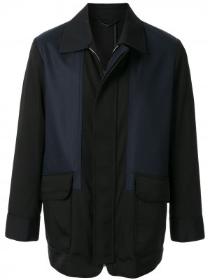 Легкая куртка в стиле колор-блок Cerruti 1881. Цвет: черный