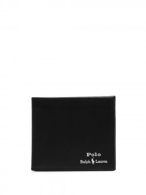 Бумажник с вышитым логотипом Polo Ralph Lauren. Цвет: черный
