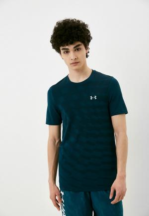 Футболка спортивная Under Armour. Цвет: зеленый