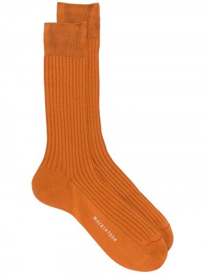 Носки в рубчик Mackintosh. Цвет: оранжевый